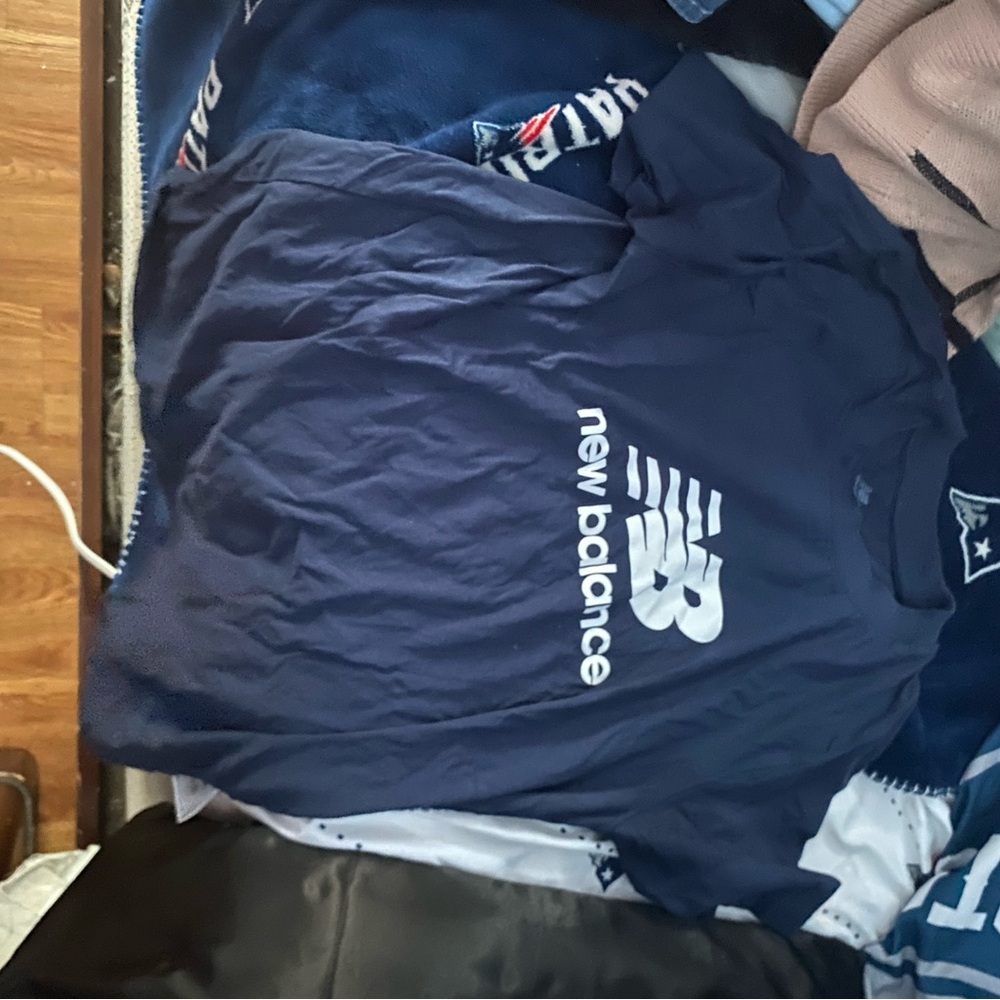 New Balance Dark Blue Tee with White Logo